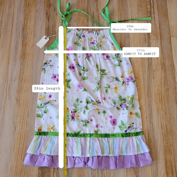 Kids Handmade boho patch Dress  Available Hand-sewn High Quality - Picture 4 of 11